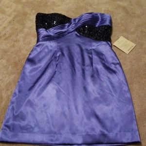 Purple cocktail dress